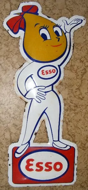 PLECHOVÁ SMALTOVÁ CEDULE ESSO