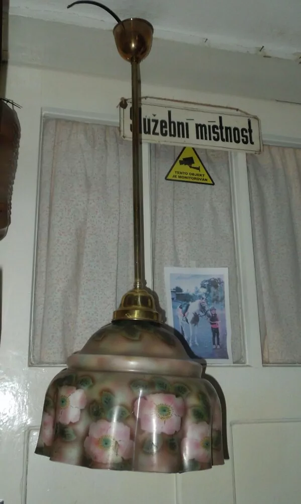 Starožitný velký lustr průměr 30 cm