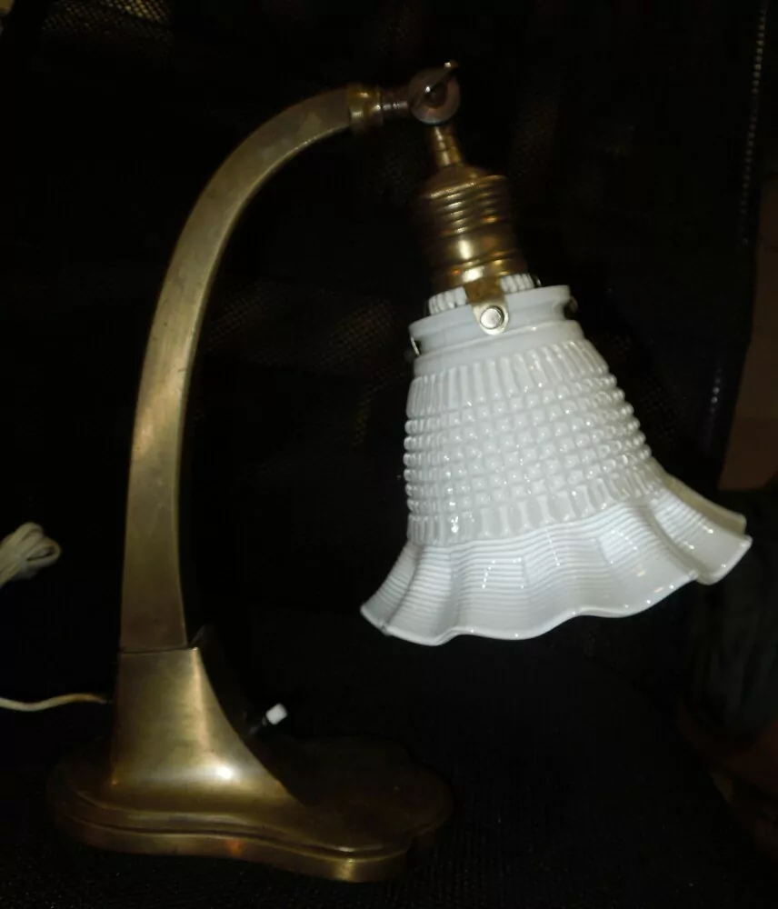 MOSAZNÁ LAMPA STOLNÍ NEBO NÁSTĚNNÁ