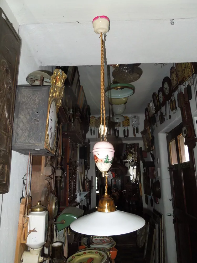 STAROŽITNÝ LUSTR STAHOVACÍ, STAHOVAČKA