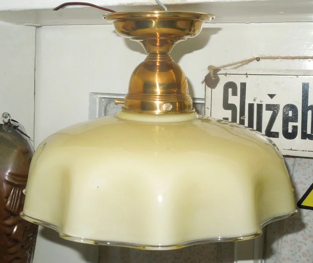 STAROŽITNÝ STROPNICE STARÝ LUSTR 1 KS STÍNÍTKO ŠIRM
