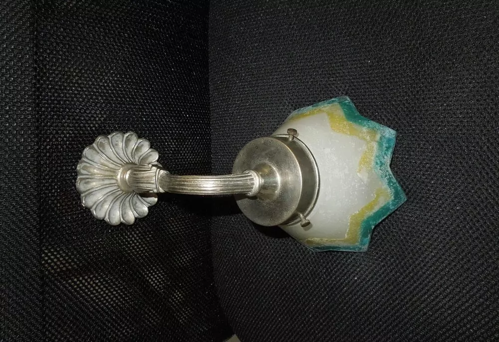 STAROŽITNÁ LAMPIČKA NA STĚNU LAMPA ELEKTRICKÁ 