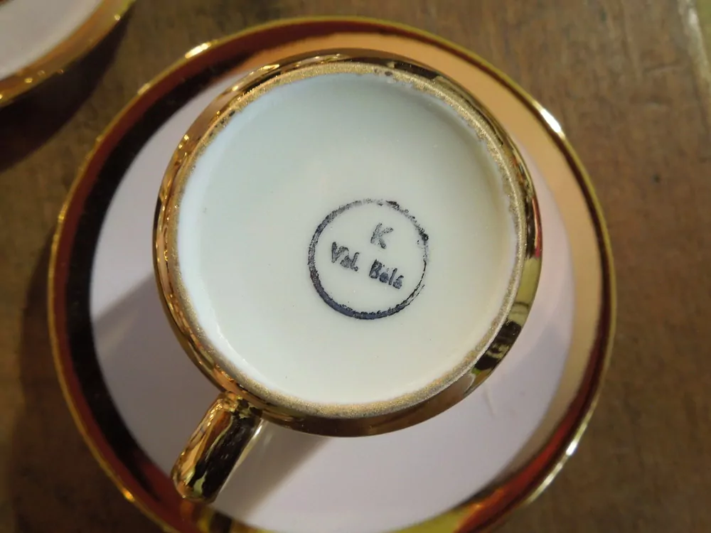 KÁVOVÁ MOKA SOUPRAVA RŮŽOVÁ ČESKÝ PORCELÁN