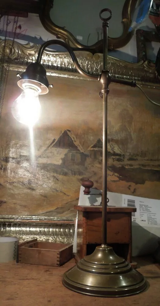 STAROŽITNÁ STARÁ  LAMPA , LAMPIČKA DO PRACOVNY