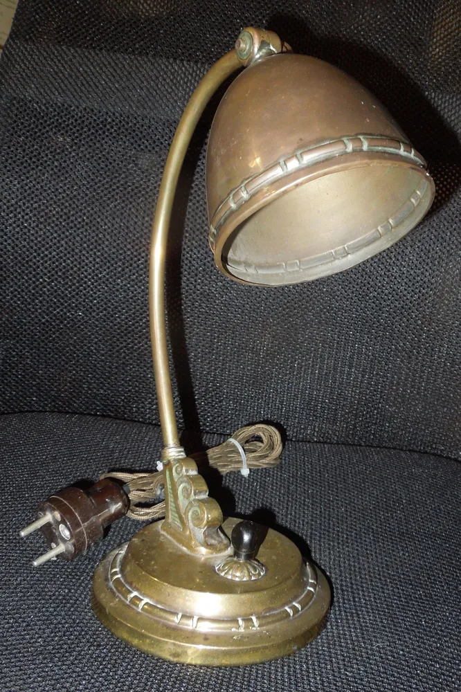STAROŽITNÁ STOLNÍ NÁSTĚNNÁ LAMPA ELEKTRICKÁ