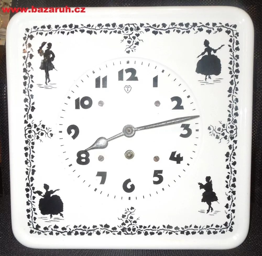  HODINY PORCELÁN KUCHYŇSKÉ MOTIV ROKOKO