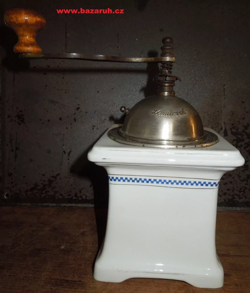 STAROŽITNÝ MLÝNEK KAFEMLÝNEK PORCELÁNOVÝ LEINBROCK PORCELÁNOVÝ