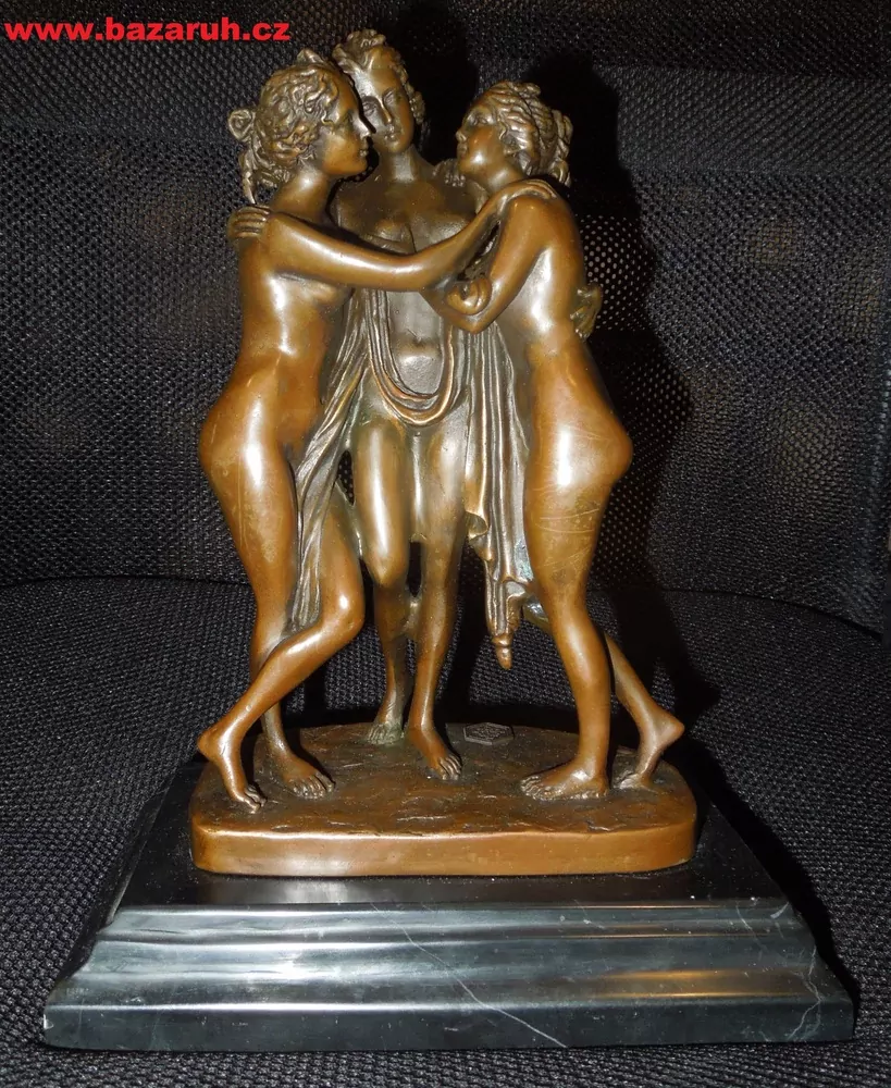 SOCHA BRONZOVÁ TŘI GRÁCIE BRONZ V 25 CM