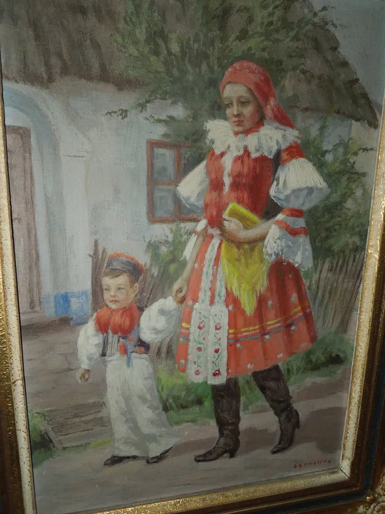OBRAZ ŽENA A DÍTĚ V KROJI