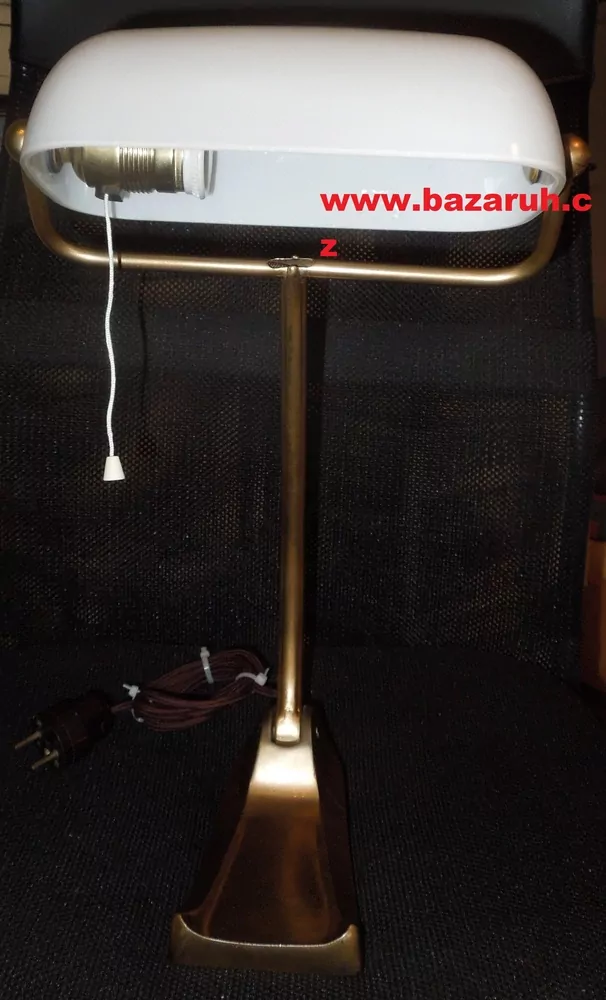 STAROŽITNÁ STOLNÍ LAMPA ELEKTRICKÁ BANKÉŘKA