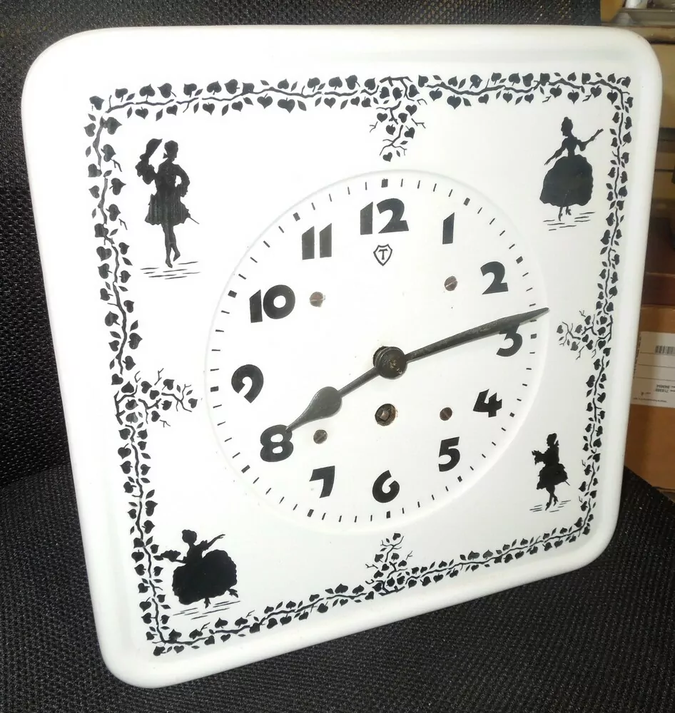  HODINY PORCELÁN KUCHYŇSKÉ MOTIV ROKOKO