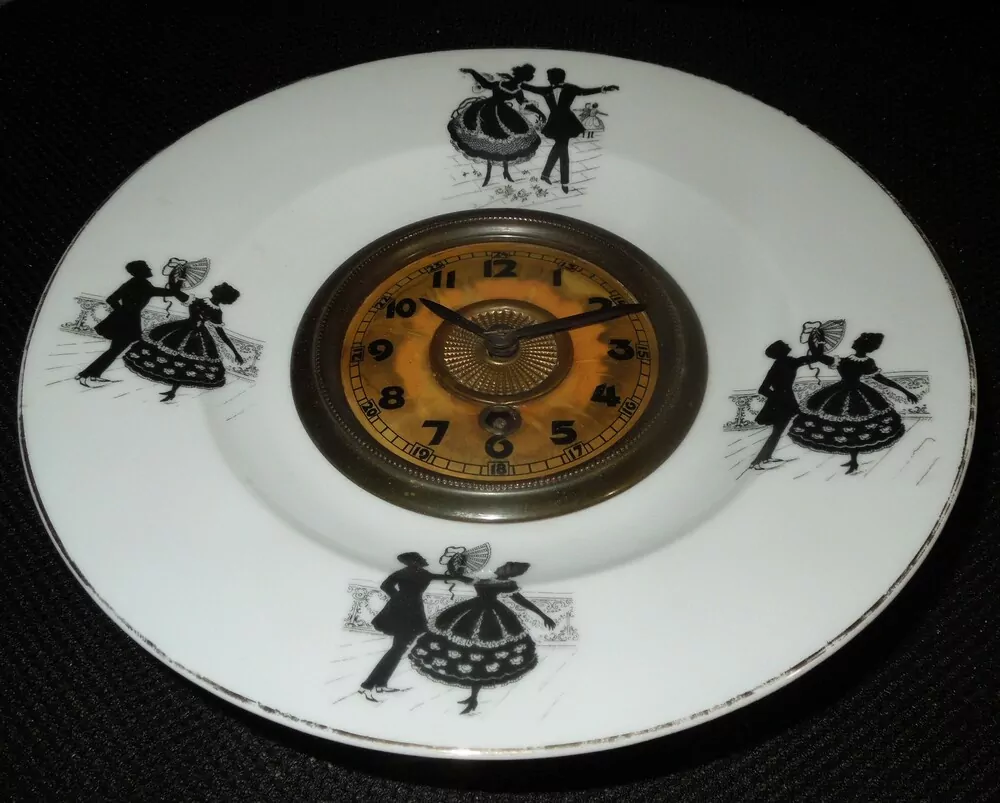 PORCELÁNOVÉ HODINY KUCHYŇSKÉ ROKOKO