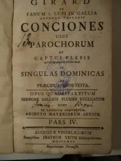 KNIHA CONCIONES USUI PAROCHORUM 1766 ??