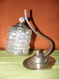 Chromovaná lampička chrom stolní lampa STAROŽITNÉ