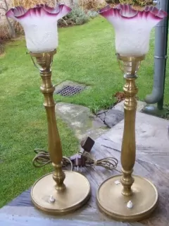 Lampičky stolní lampa starožitná 2 ks