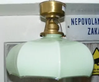 STAROŽITNÝ STROPNICE STARÝ LUSTR 1 KS STÍNÍTKO ŠIRM 
