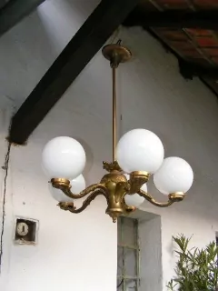 KRÁSNÝ LUSTR 5 X stínidla