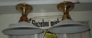 STROPNICE STARÝ LUSTR 2 KS STÍNÍTKO ŠIRM 
