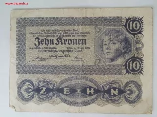 10 KORUN, R. 1922